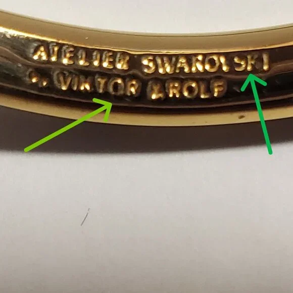 RARE Atelier Swarovski x Viktor & Rolf | "Frozen" Rose Gold Hoops - Picture 12 of 17